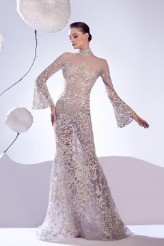 Lace and Embroidery Gown