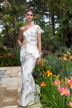 Lace and Satin Gown Lace and Satin Gown