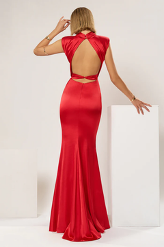 Serenity Open-Back Satin Gown Serenity Open-Back Satin Gown