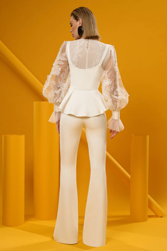 Lumière Blouse with Contemporary Waistcoat and Pants