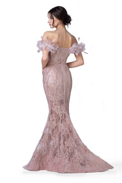Off the Shoulder Flared Gown Off the Shoulder Flared Gown
