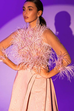 Haala Feathered Gown