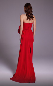 Velvet Strapless Gown Velvet Strapless Gown