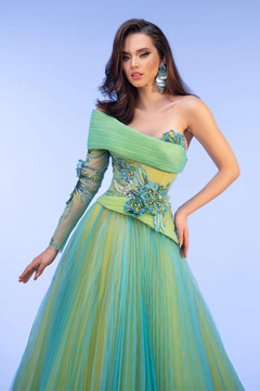 Off Shoulder Corseted Gown