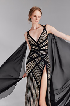 Sleeveless Chiffon Cape Dress Sleeveless Chiffon Cape Dress