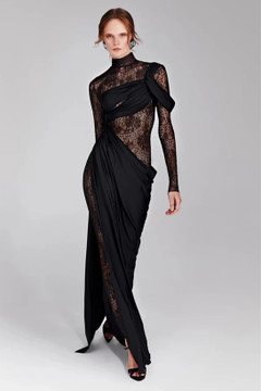 Sleeveless Lace Jersey Dress Sleeveless Lace Jersey Dress