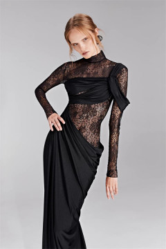 Sleeveless Lace Jersey Dress Sleeveless Lace Jersey Dress