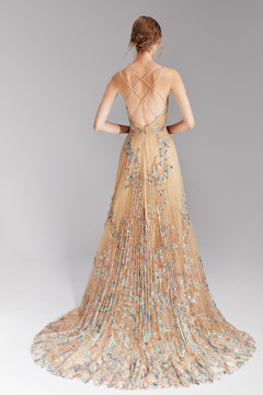 Cut-Out Pleated Gown Cut-Out Pleated Gown