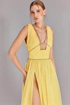Deep-V Chiffon Gown Deep-V Chiffon Gown