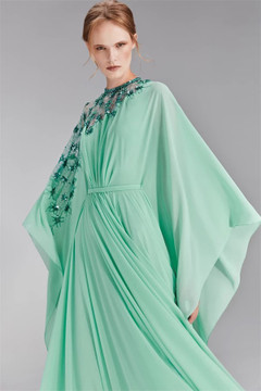 Silky Crepe Kaftan Dress