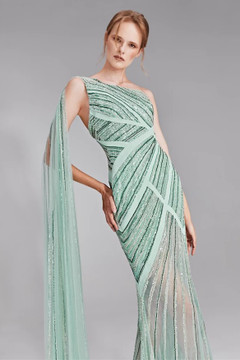 Asymmetric Cape Gown Asymmetric Cape Gown