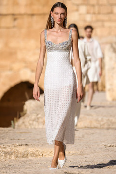 Sleeveless Beaded Lace Dress Sleeveless Beaded Lace Dress