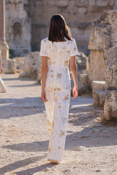 Short Sleeve Crepe Jumpsuit Short Sleeve Crepe Jumpsuit