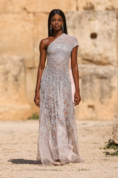 One-Shoulder Beaded Dress