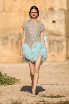 Short Sleeve Feather Dress Short Sleeve Feather Dress
