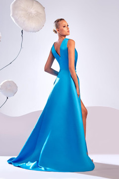 Sleeveless V-Neck Gown