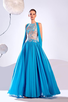 Sleeveless Georgette Gown Sleeveless Georgette Gown