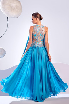 Sleeveless Georgette Gown Sleeveless Georgette Gown