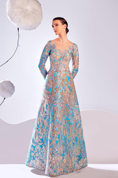 Lace Embroidery Gown