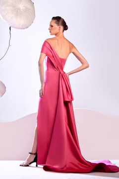 One Off-Shoulder Gown One Off-Shoulder Gown