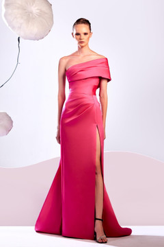 One Off-Shoulder Gown One Off-Shoulder Gown