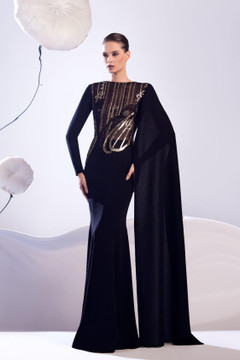 Lace Draped Shoulder Gown Lace Draped Shoulder Gown