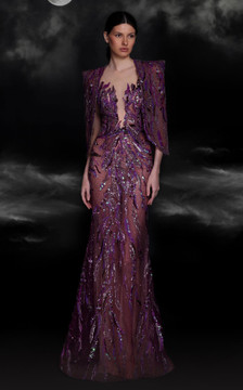 Beaded Capelet Gown Beaded Capelet Gown
