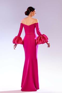 Organza Puff Sleeve Gown Organza Puff Sleeve Gown