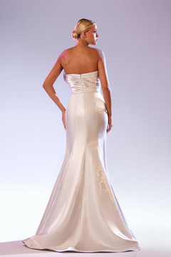 Strapless Metallic Mermaid Gown