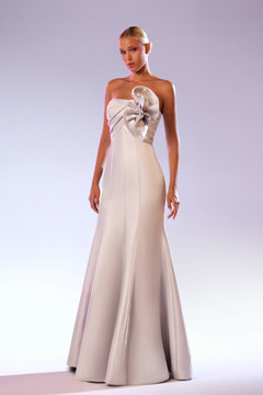 Strapless Metallic Mermaid Gown