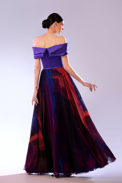 Off-The-Shoulder Printed Gown Off-The-Shoulder Printed Gown