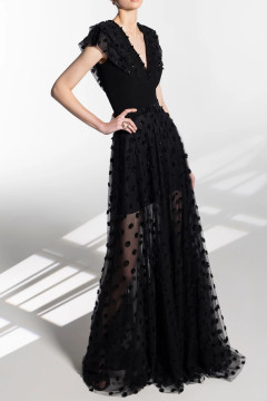 Polka Dot Beaded Gown Polka Dot Beaded Gown