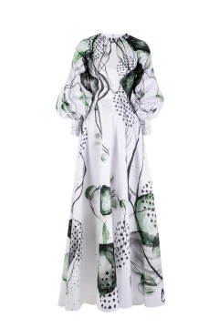 Taffeta Printed Gown Taffeta Printed Gown