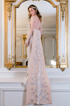 Embroidered Draped Gown Embroidered Draped Gown