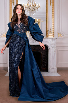 Dramatic Sleeve Gown