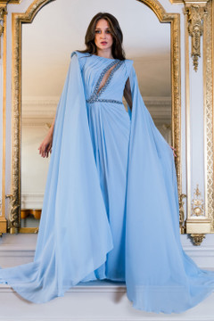 Draped Shoulders Gown Draped Shoulders Gown