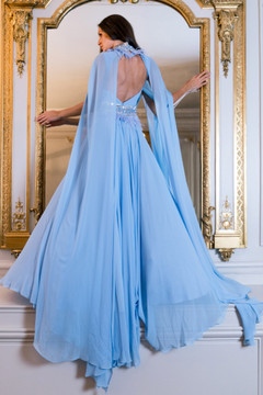 Caped Shoulders Gown Caped Shoulders Gown