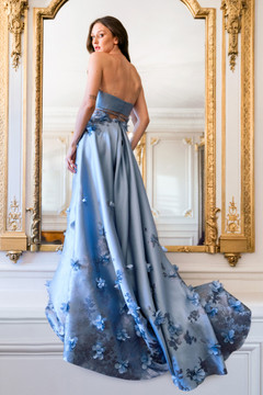 Strapless Floral Gown Strapless Floral Gown