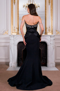 Embroidered Off-Shoulder Gown Embroidered Off-Shoulder Gown