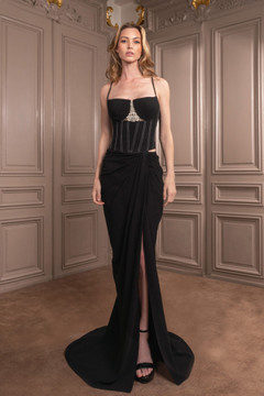Sleeveless Embroidery Gown Sleeveless Embroidery Gown