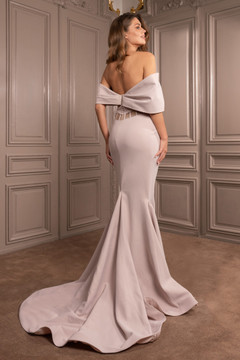 Off-Shoulder Gown with Sweep Off-Shoulder Gown with Sweep