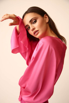 Satin Blouse and Trousers Satin Blouse and Trousers