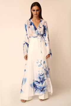 Satin Kaftan with Trousers Satin Kaftan with Trousers