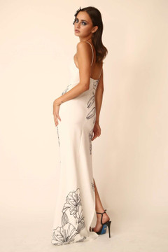 Sleeveless Thin-Strap Gown Sleeveless Thin-Strap Gown
