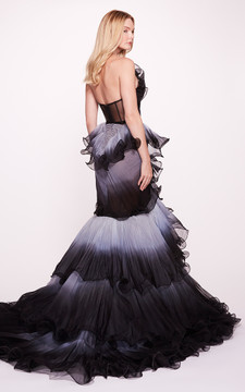 Strapless-Ruffled Gown