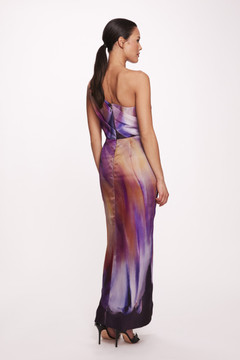 Draped Satin Organza Cocktail Draped Satin Organza Cocktail