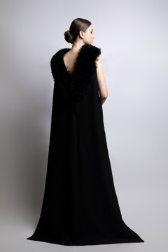 Sleeveless Feather Gown