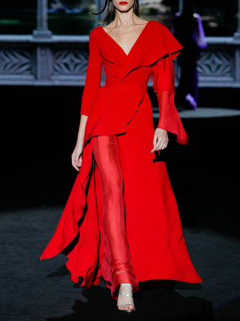 Cape-Sleeve Evening Dress Cape-Sleeve Evening Dress