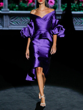 V-Neck Balloon Sleeve Dress V-Neck Balloon Sleeve Dress