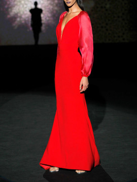 Long Organza Sleeve Dress Long Organza Sleeve Dress